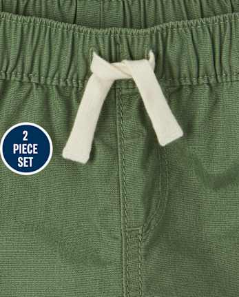Conjunto de 2 piezas de popelina a cuadros para bebé niño