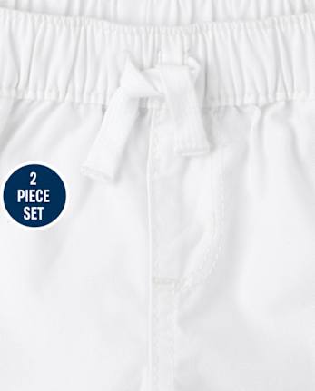 Baby Boys Plaid Poplin 2-Piece Set