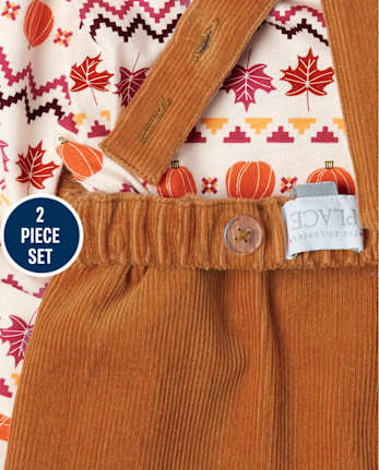 Toddler Girls Pumpkin 2-Piece Set