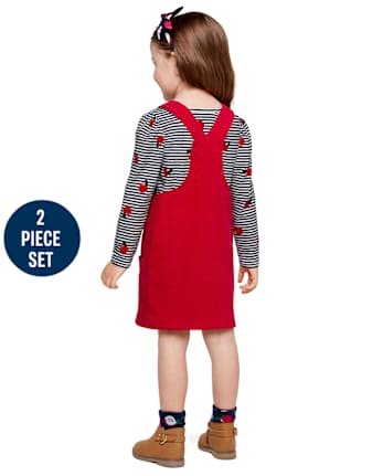 Toddler Girls Apple Skirtall 2-Piece Set