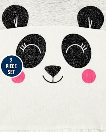 Toddler Girls Panda 2-Piece Set