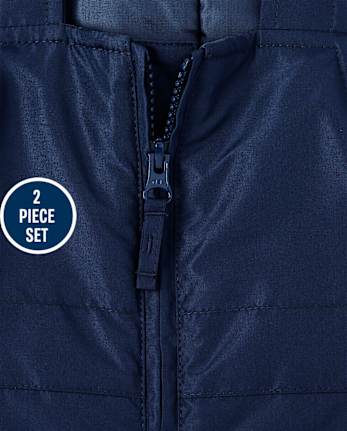 Ensemble de neige 2 pièces à blocs de couleurs pour tout-petits garçons