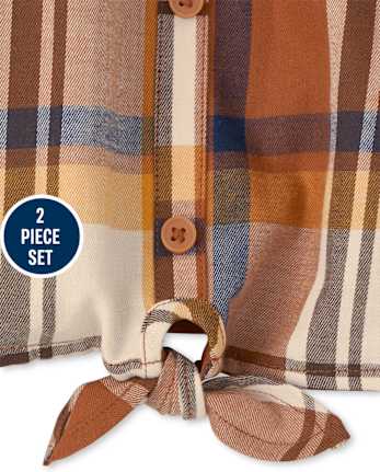 Toddler Girls Plaid 2-Piece Set