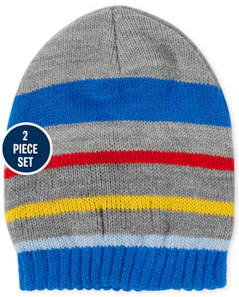 Toddler Boys Dino Beanie 2-Pack