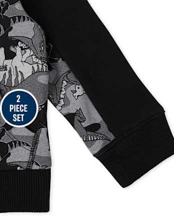 Ensemble 2 pièces Dino camouflage pour tout-petits garçons