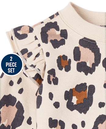 Baby Girls Leopard 2-Piece Playwear Set
