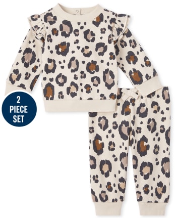 Baby Girls Leopard 2-Piece Playwear Set