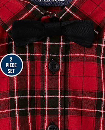 Baby Boys Matching Family Tartan Poplin 2-Piece Set