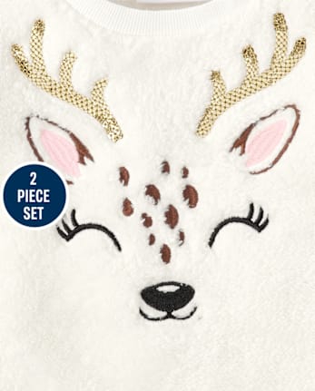 Toddler Girls Reindeer 2-Piece Set