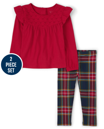 Toddler Girls Eyelet 2-Piece Set