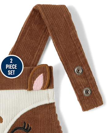 Toddler Girls Reindeer Skirtall 2-Piece Set