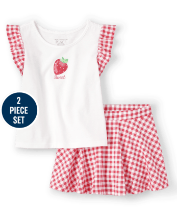 Conjunto de 2 piezas de fresas para niñas pequeñas