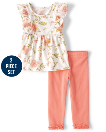 Coral leggings toddler clearance
