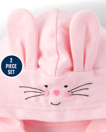 Baby Girls Bunny 2-Piece Playwear Set