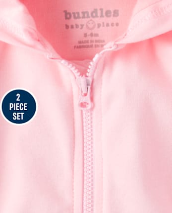 Baby Girls Bunny 2-Piece Playwear Set