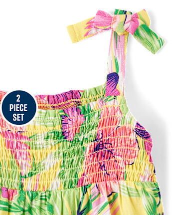 Ensemble de tenue 2 pièces tropicale pour petites filles