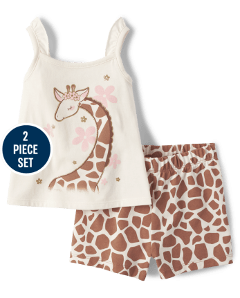 Toddler Girls Giraffe 2-Piece Set
