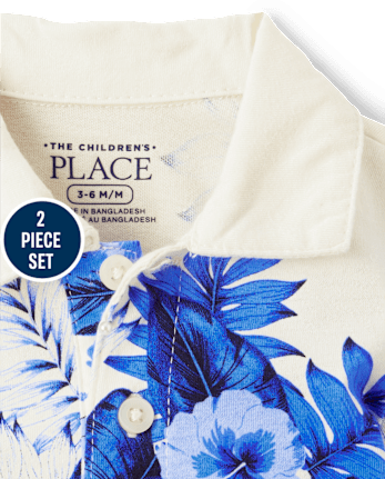 Baby Boys Matching Family Floral Bodysuit Outfit Set