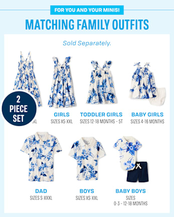 Baby Boys Matching Family Floral Bodysuit Outfit Set