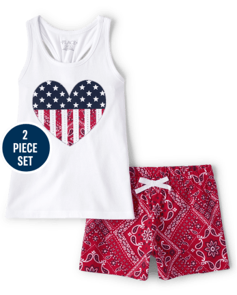 Conjunto de 2 piezas de corazón para niñas