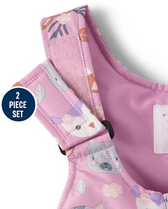 Toddler Girls Animal 2-Piece Snow Set