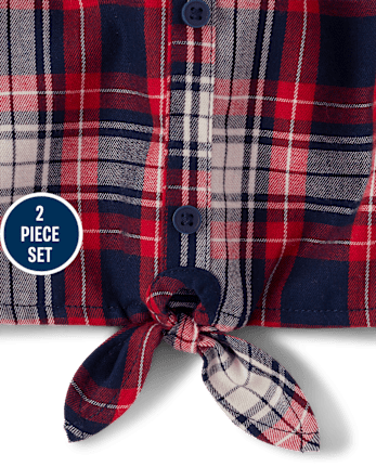 Toddler Girls Plaid 2-Piece Set