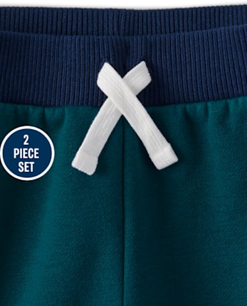 Baby And Toddler Boys Colorblock 2-Piece Set