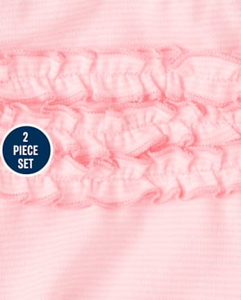 Baby Girls Striped Ruffle 2-Piece Take Me Home Set