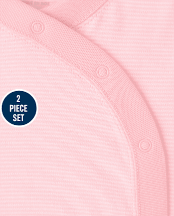 Baby Girls Striped Ruffle 2-Piece Take Me Home Set