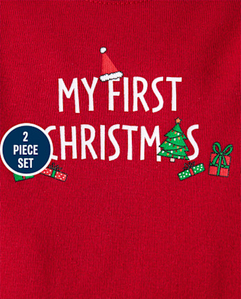 Baby First Christmas 2-Piece Playwear Set