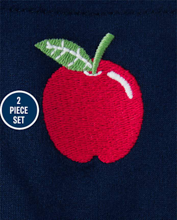 Baby Girls Apple Skirtall 2-Piece Playwear Set