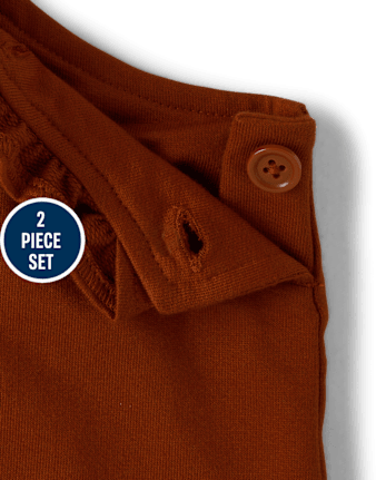 Baby Girls Pumpkin 2-Piece Playwear Set