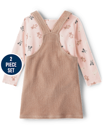 Toddler Girls Bear 2-Piece Outfit Set