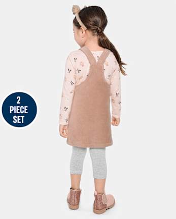 Toddler Girls Bear 2-Piece Outfit Set