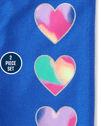 Toddler Girls Rainbow Tie Dye 2-Piece Outfit Set