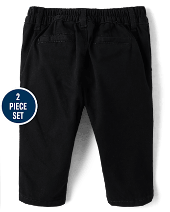 Baby Boys Matching Family Plaid Poplin 2-Piece Outfit Set