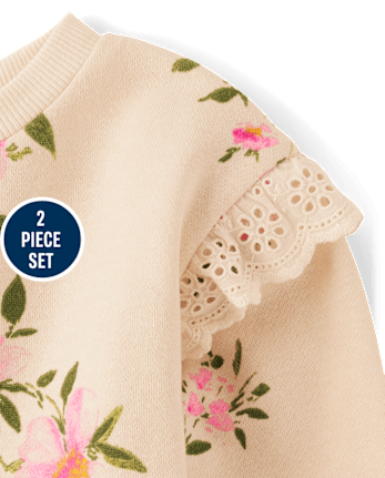 Toddler Girls Floral 2-Piece Outfit Set