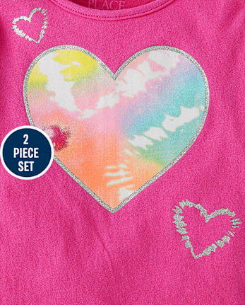 Toddler Girls Heart 2-Piece Outfit Set
