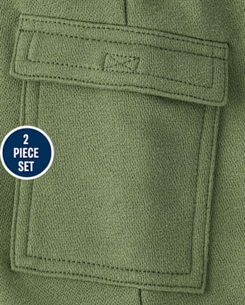Ensemble de tenue 2 pièces rayé color block pour bébés et tout-petits garçons