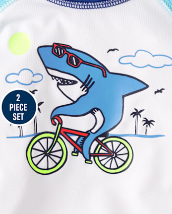 Bañador tipo lycra con estampado gráfico para bebés y niños pequeños
