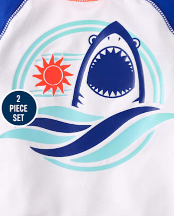Baby And Toddler Boys Shark Rashguard Swimsuit