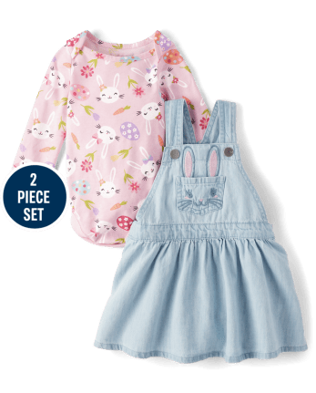 Baby Girls Bunny Skirtall 2-Piece Playwear Set