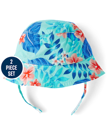 Baby Boys Matching Family Tropical Poplin Romper 2-Piece Outfit Set