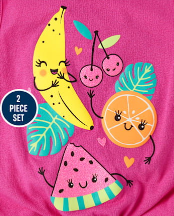 Toddler Girls Fruit 2-Piece Outfit Set