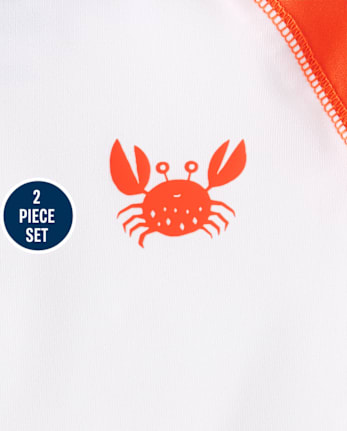 Baby And Toddler Boys Crab Rashguard Swimsuit