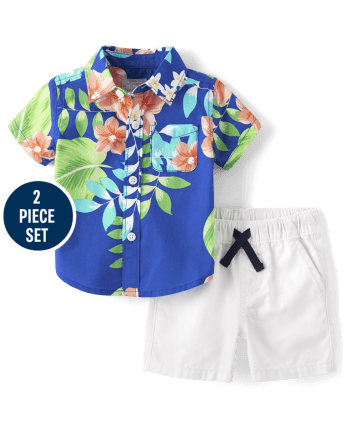 Baby Boys Matching Family Tropical 2-Piece Outfit Set