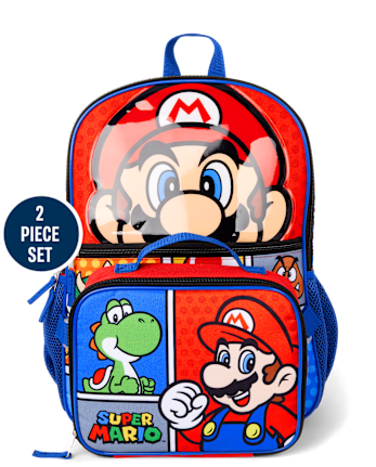 Conjunto de 2 piezas de mochila Mario para niños