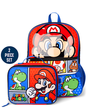 Conjunto de 2 piezas de mochila Mario para niños