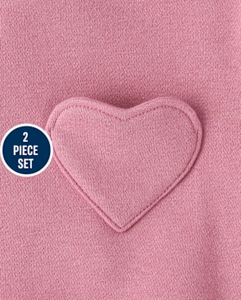 Toddler Girls Heart 2-Piece Outfit Set