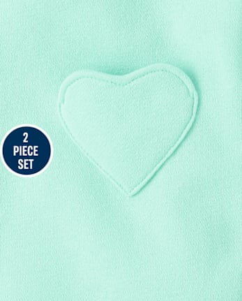 Toddler Girls Heart 2-Piece Outfit Set
